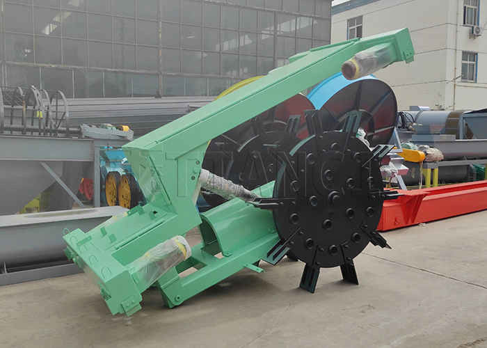 150-400m3/H Produção Large Flipping Span Compost Turning Machine Tipo de roda