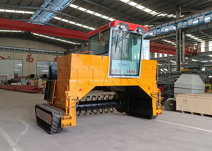 Instalação de fabrico tipo Crawler Equipamento de fermentação de estrume orgânico Compost Turner