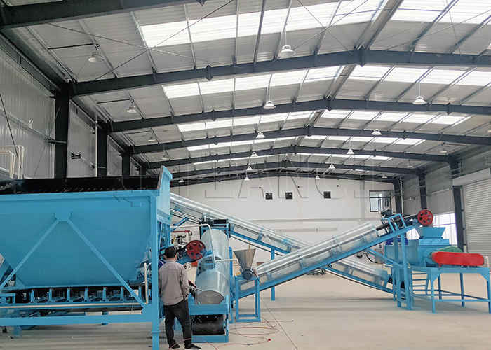 Linha de produção de estrume para quintal Linha de produção de fertilizantes orgânicos em pó para palha