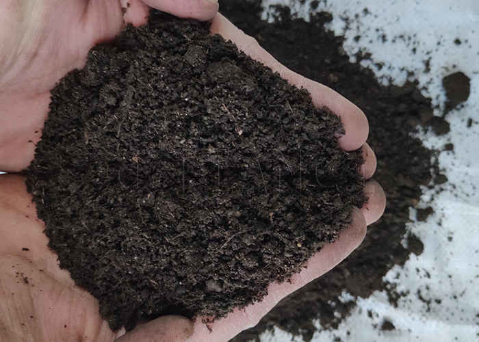 Linha de produção de estrume para quintal Linha de produção de fertilizantes orgânicos em pó para palha