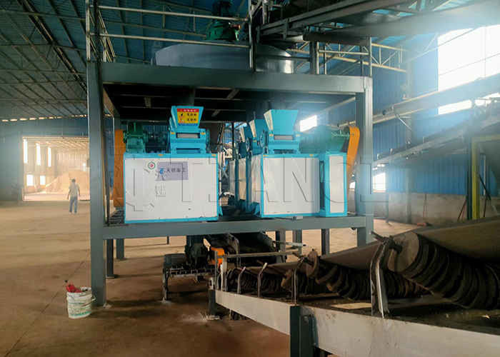 Linha de produção de granulação de fertilizantes de cloreto de amónio Linha de produção de granuladores de prensas de rolos de poeira