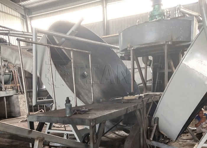 Linha de produção de fertilizantes orgânicos de esterco Granulador de disco para esterco animal para fertilizantes