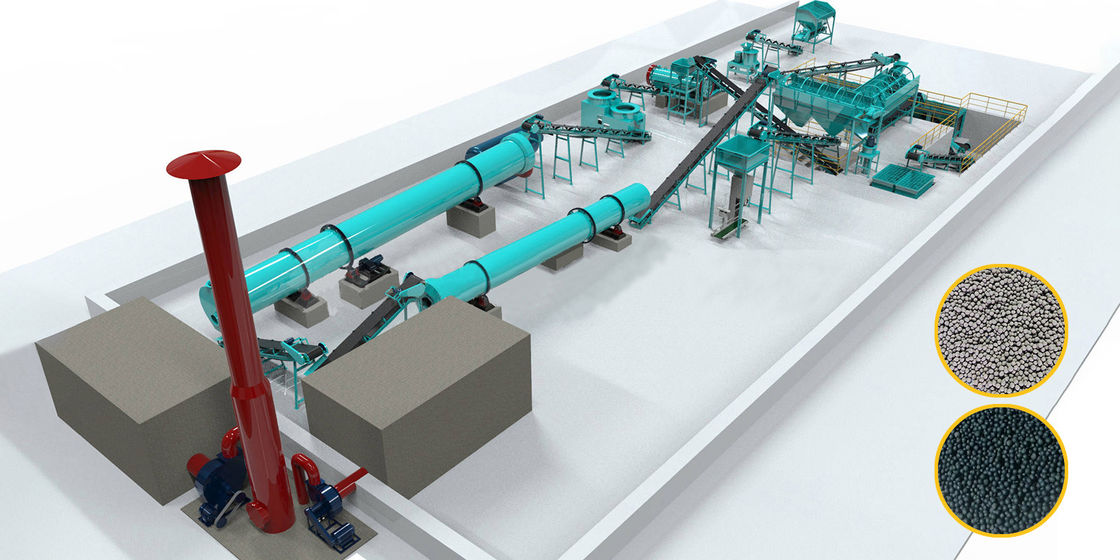 Linha de produção de fertilizantes orgânicos Linha de produção de fertilizantes compostos Linha de produção NPK Linha de produção de fertilizantes misturados