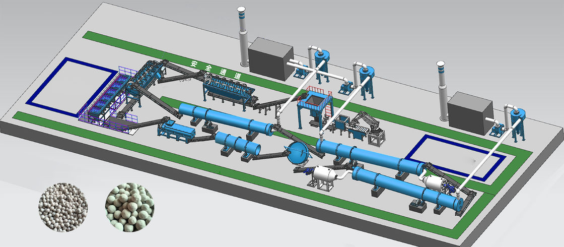 Linha de produção de fertilizantes orgânicos Linha de produção de fertilizantes compostos Linha de produção NPK Linha de produção de fertilizantes misturados