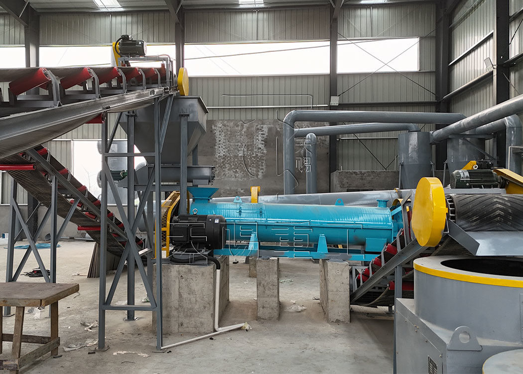 Linha de produção de fertilizantes orgânicos de estrume de coelho por granulação em granulador de disco