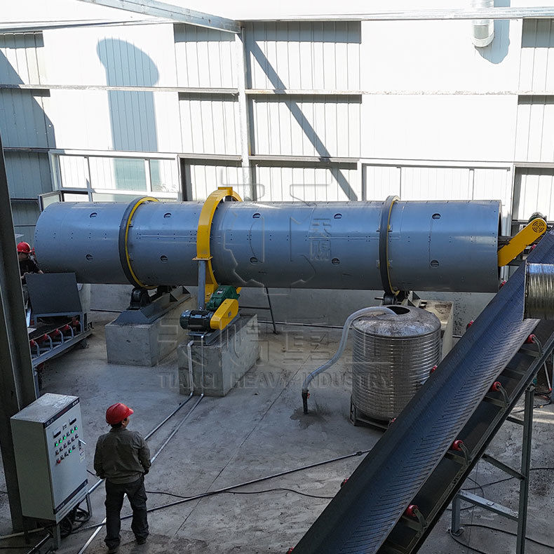 Sistema de produção completo Linha de produção de granulador de tambor para granulação de fertilizantes orgânicos com capacidade anual de 10000 toneladas