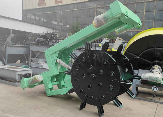 Máquina de compostagem de resíduos orgânicos Rodas de compostagem Turner com alta profundidade de reviravolta