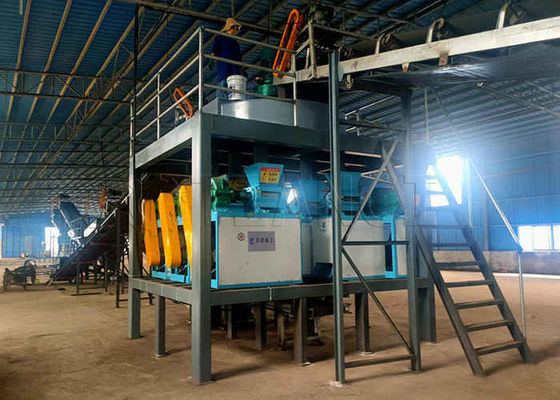 Linha de produção de granulação por extrusão em duplo rolo de fertilizantes compostos livres de secagem