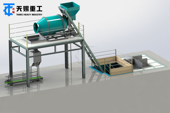 Linha de produção de misturadores de tambores de fertilizantes compostos Linha de produção de grânulos de fertilizantes BB