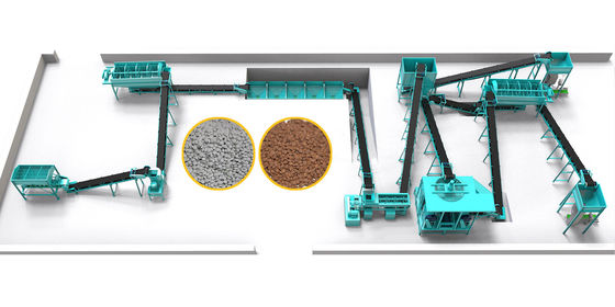 Linha de produção de fertilizantes orgânicos Linha de produção de fertilizantes compostos Linha de produção NPK Linha de produção de fertilizantes misturados